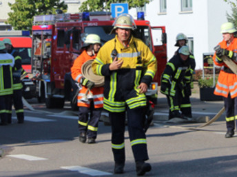 Feuerwehr- und DRK-Hauptübung am 24. September 2016 beim Kindergarten St. Vinzenz in Waldstetten