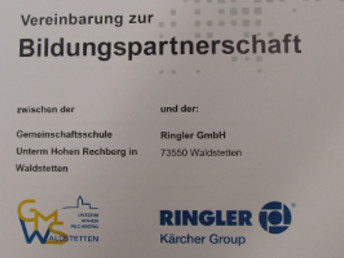 Gemeinschaftsschule Unterm Hohenrechberg und Kärcher Group unterschreiben am 29. November Kooperationsvereinbarung